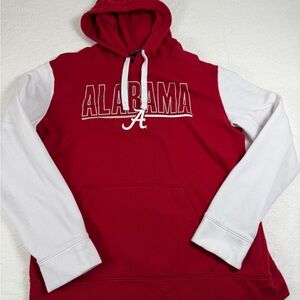 Logo Athletic Alabama Red and White Hooded Sweatshirt